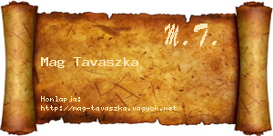Mag Tavaszka névjegykártya